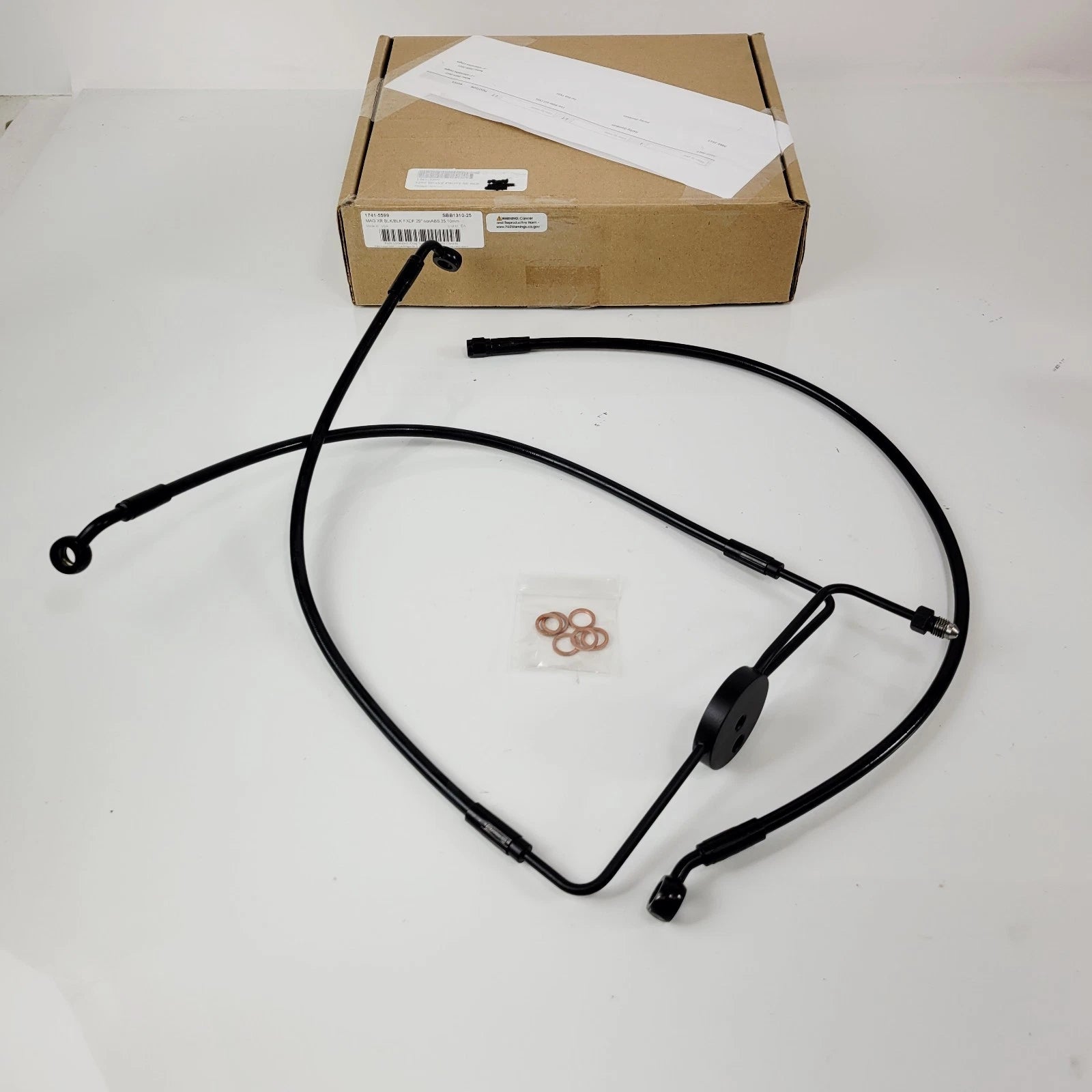 Magnum XR Front Brake Line Kit 25" Black SBB1310-25 for Harley Dyna Low Rider (2008–2017)