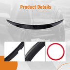Rear Spoiler Wing for Honda Accord 4Dr (2008–2012) ABS Black Factory Style