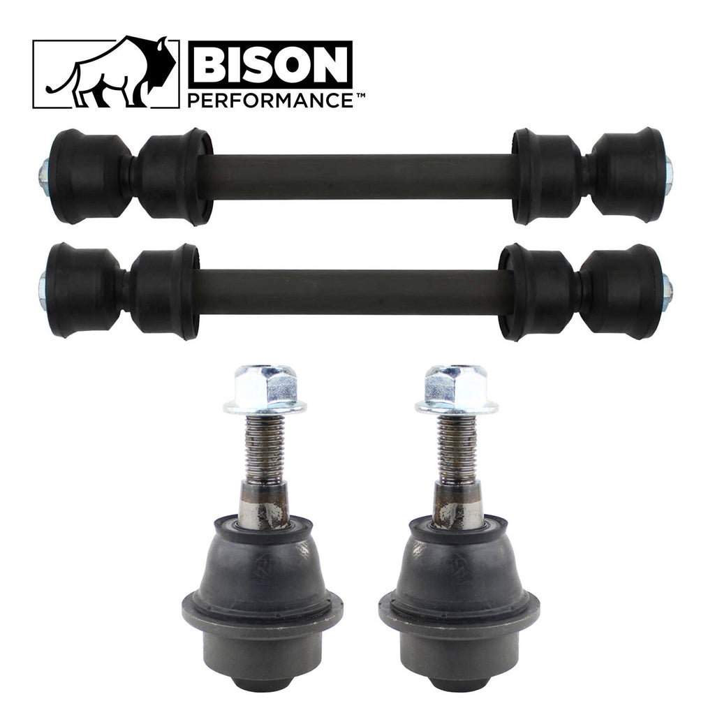 Set of 4 Front Sway Bar Links & Lower Ball Joints for Chevy GMC