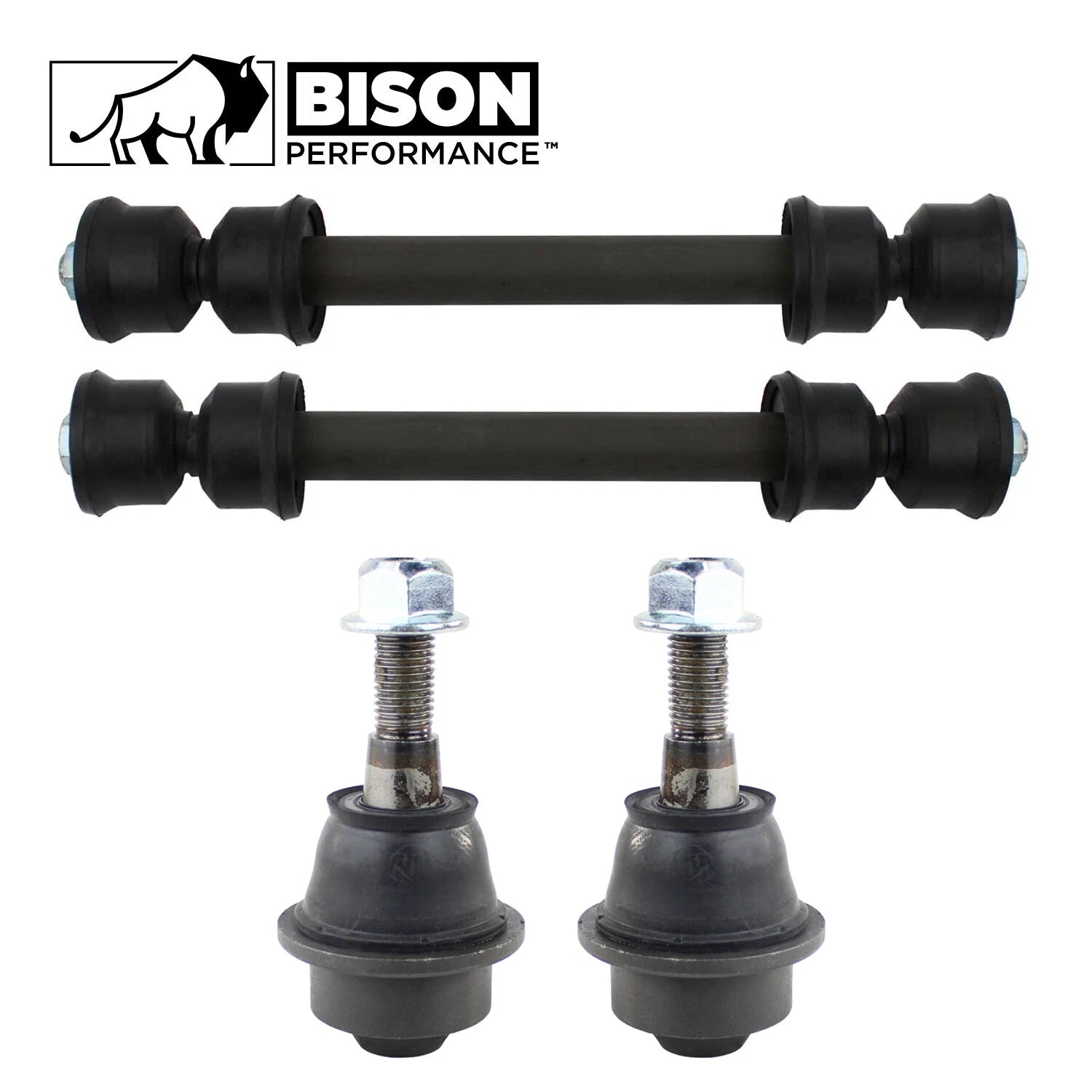 Set of 4 Front Sway Bar Links & Lower Ball Joints for Chevy GMC