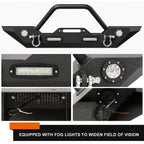 Front/Rear Bumper for Jeep Wrangler JK Unlimited (2007–2018) w/ Winch Plate, LED