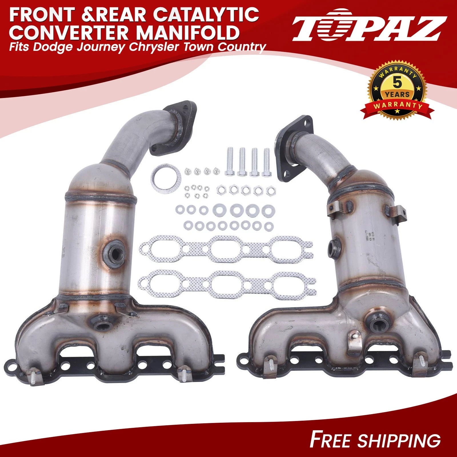 Catalytic Converter Manifold for Dodge Journey Chrysler Town & Country (2009–2019)