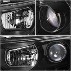 Projector Headlight Lamp for Kia Optima (2011–2013) - Black Housing, Clear Lens