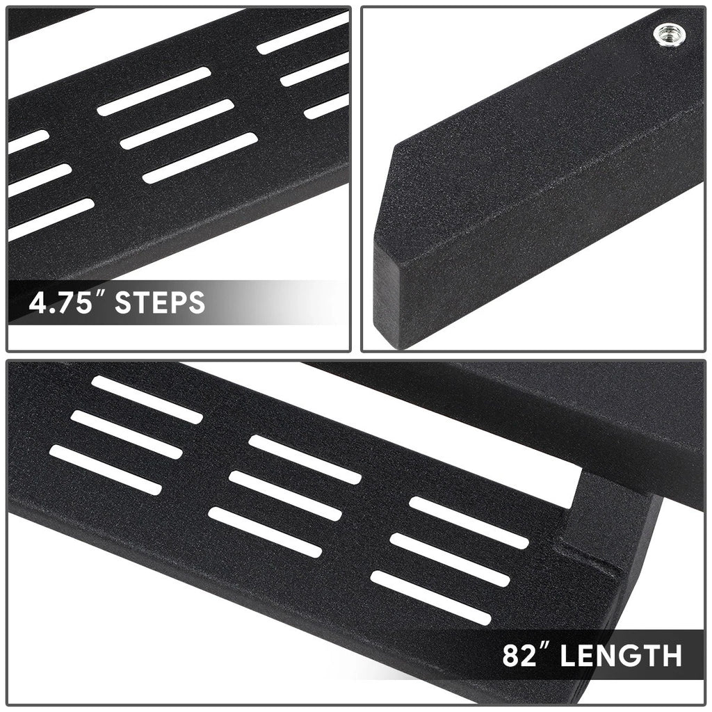 Set of 2 Drop Foot Step Running Boards for Silverado Sierra 2500HD 3500HD (2007–2019)