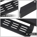 Set of 2 Drop Foot Step Running Boards for Silverado Sierra 2500HD 3500HD (2007–2019)