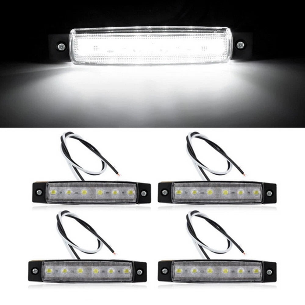 Set of 4 Marine Grade 12V Large Waterproof Cool White LED Courtesy Lights