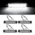Set of 4 Marine Grade 12V Large Waterproof Cool White LED Courtesy Lights