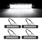 Set of 4 Marine Grade 12V Large Waterproof Cool White LED Courtesy Lights