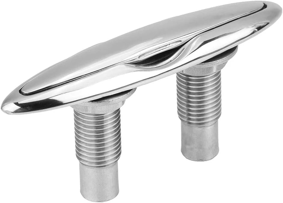4X 6" Stainless Steel Pull Up Cleat for RV Yacht (Flush Mount)
