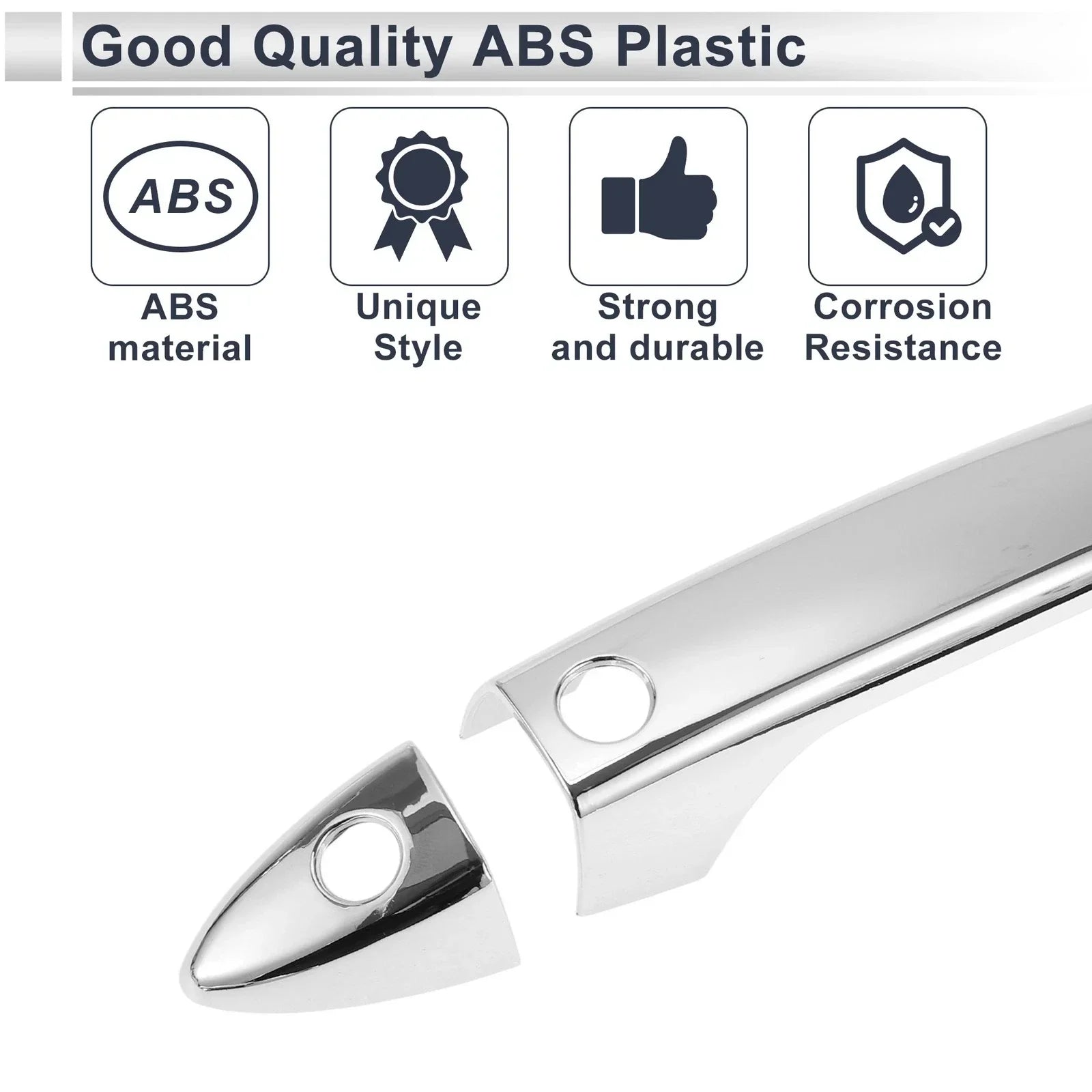 Door Handle Cover for Honda Accord (2018-2023) Durable Silver Tone