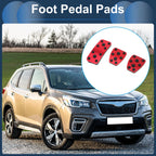3 Pcs Foot Accelerator Pedal Covers for Subaru Forester (2006–2018) Red