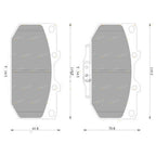 Front Disc Brake Pad Set 2.0L 2.5L for Subaru Impreza WRX (1998 - 2007)
