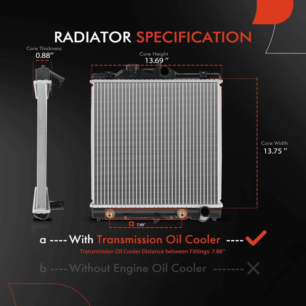 Radiator with Trans Oil Cooler for Acura EL Honda Civic (1992–2000)