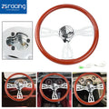 18" Chrome Wood Steering Wheel for Big Rigs