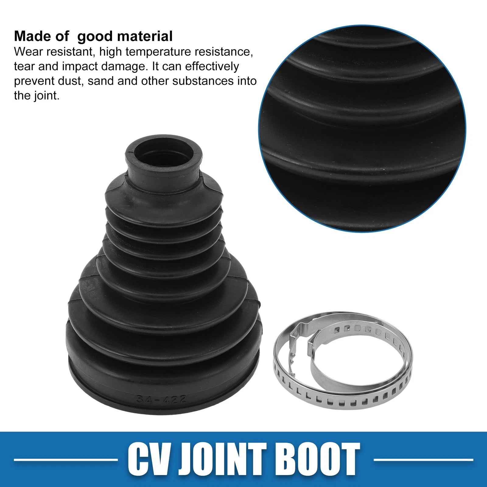 Inner CV Joint Boot Kit with Clamps for Audi A4 A5 (2009–2016) 8K0498201C