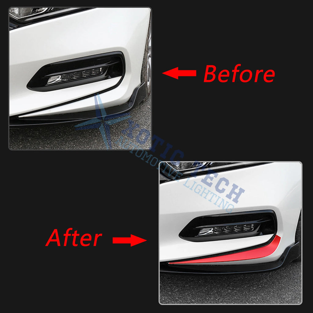 JDM Red Front Fog Light Lower Protector Stickers for Honda Accord (2018-2020)