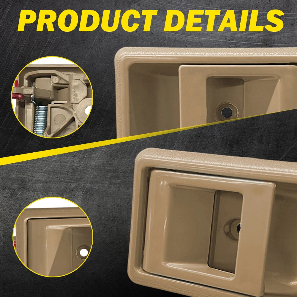 Set of 4 Door Handle Inner Left Right for Toyota Tacoma (1995–2000) Beige