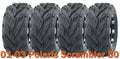Set of 4 16x8-7 WANDA ATV Tires for Polaris Scrambler 50 (2001–2003)