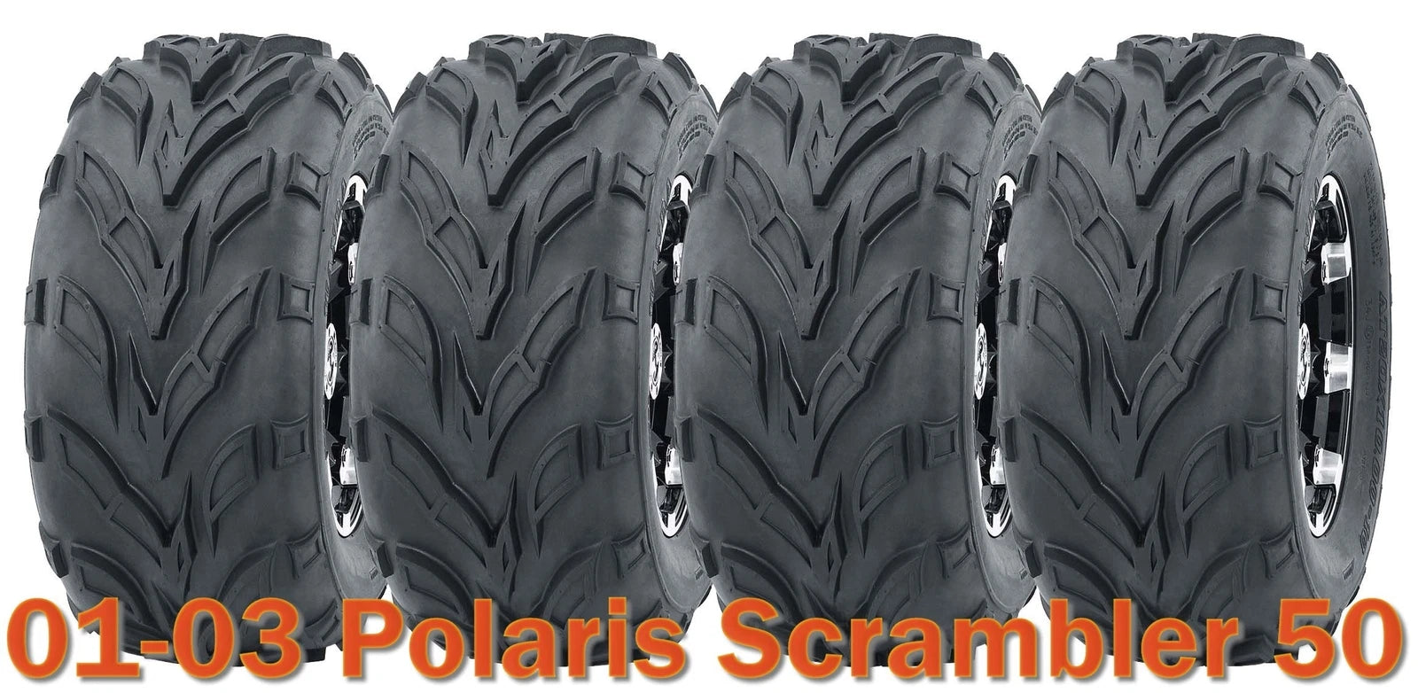 Set of 4 16x8-7 WANDA ATV Tires for Polaris Scrambler 50 (2001–2003)