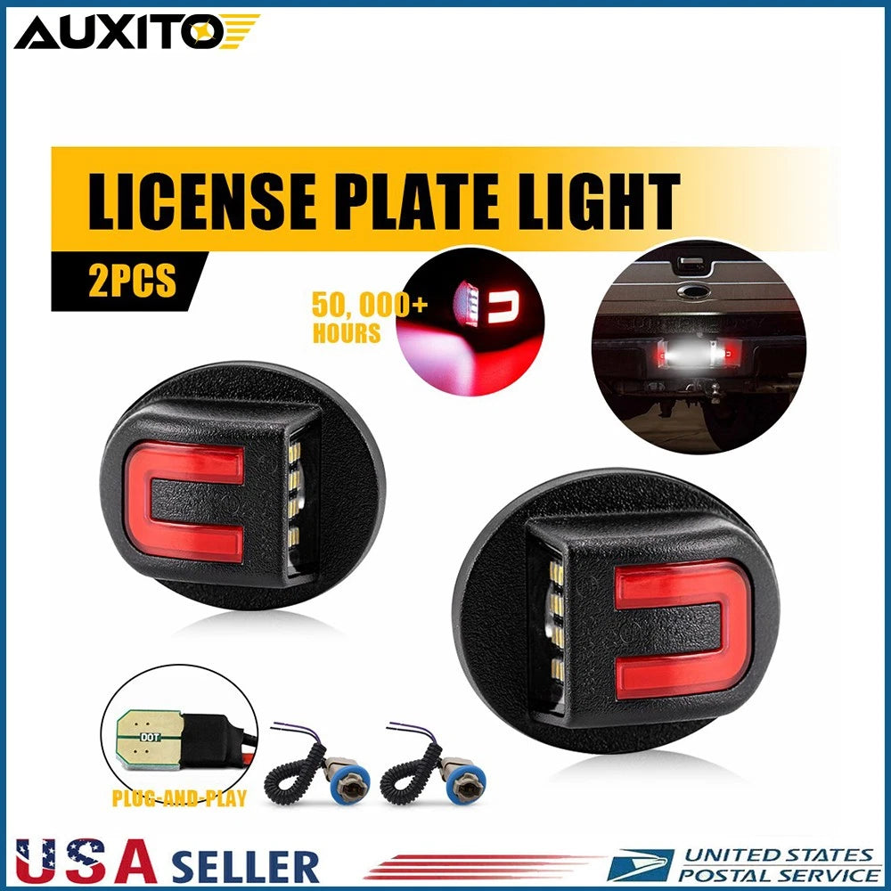 Rear LED License Plate Light Set L+R for Ford F150 (1990–2014)