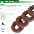 Set of 5 Oil Seal Rotary Shaft Seal FKM Rubber 15x28x7mm