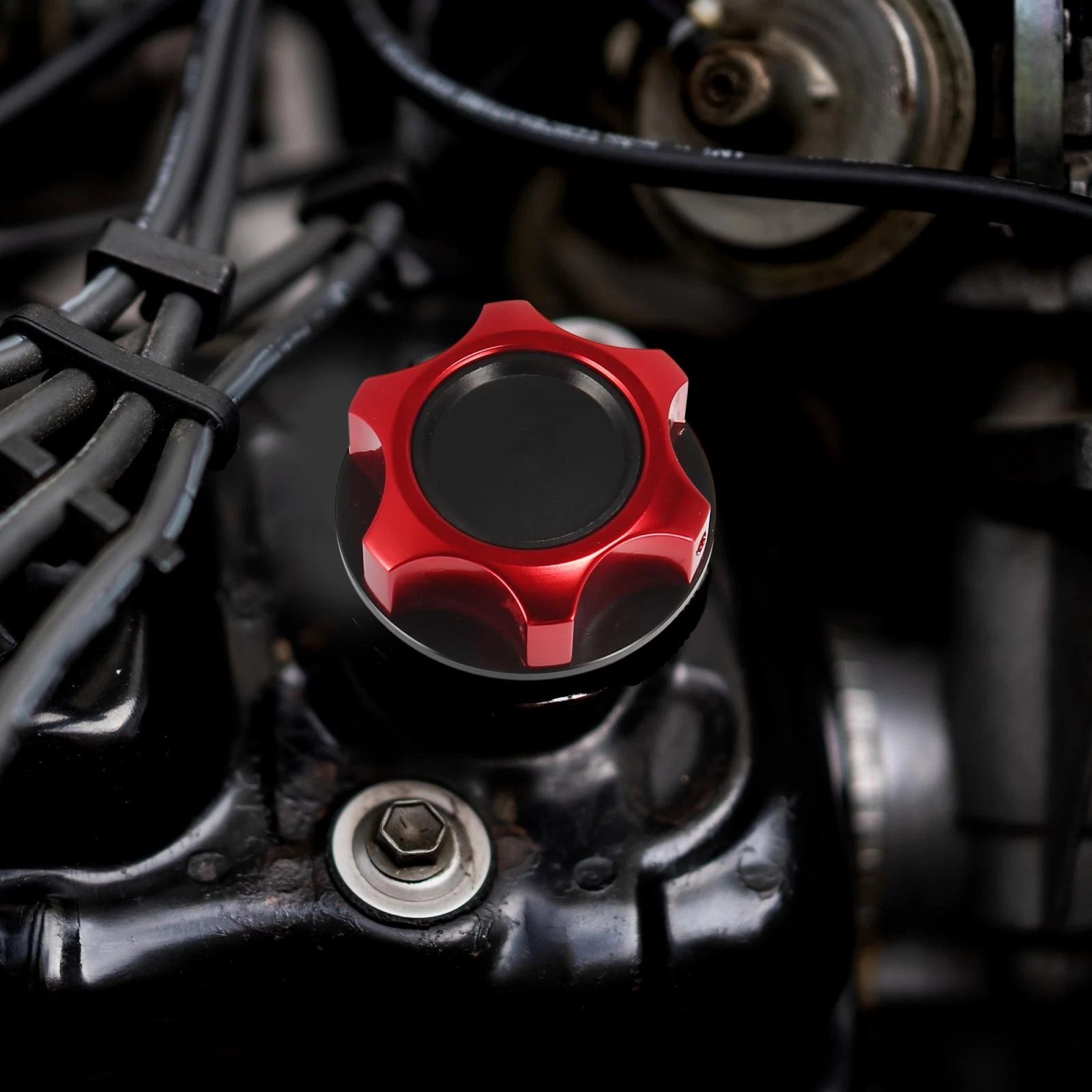 Red Aluminum Alloy Oil Filler Cap for Toyota Reiz Camry Crown 