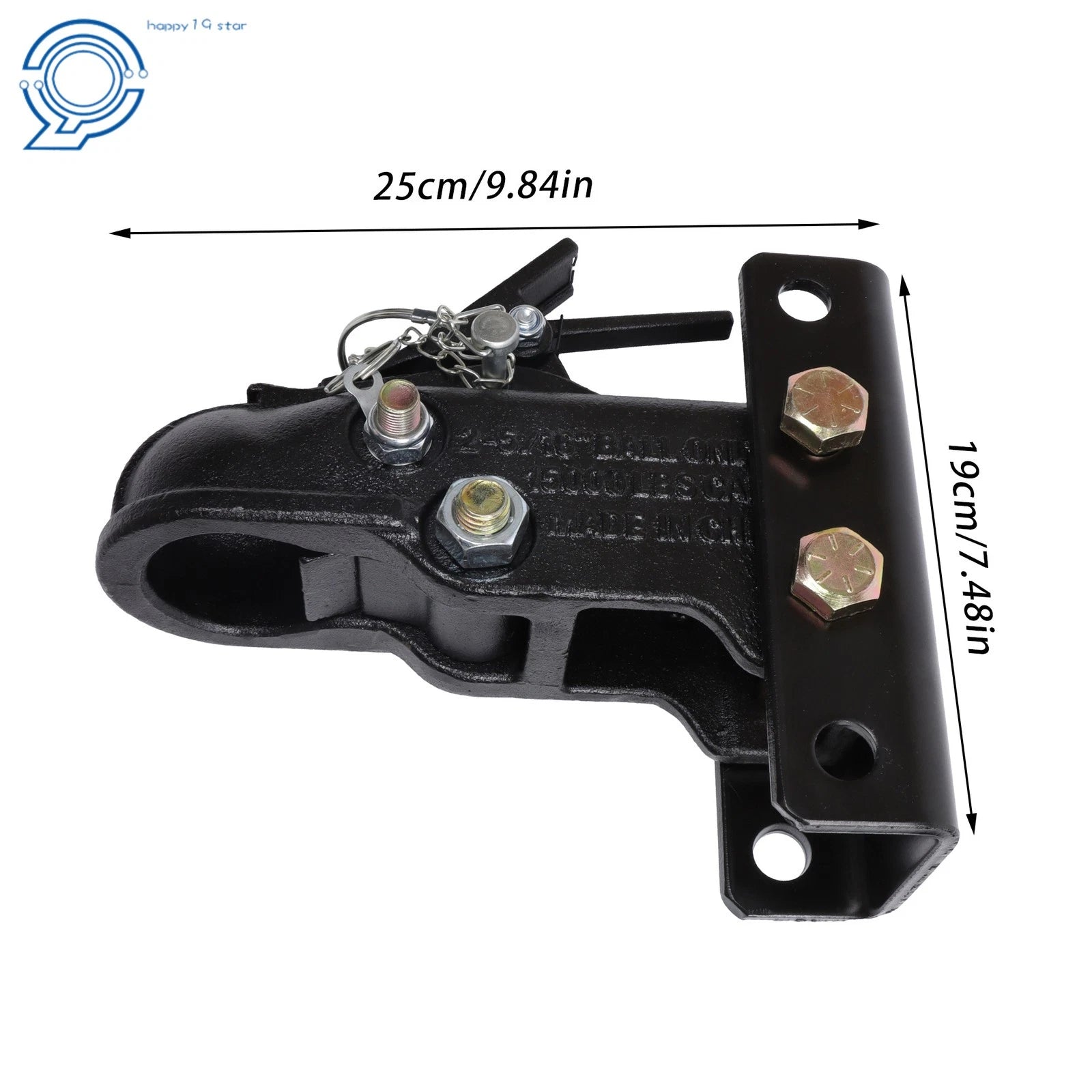 Adjustable Trailer Coupler and Channel Bracket Kit for Trailers (2-5/16")