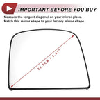 Right Passenger Side Upper Mirror Glass Replacement for Chevrolet
