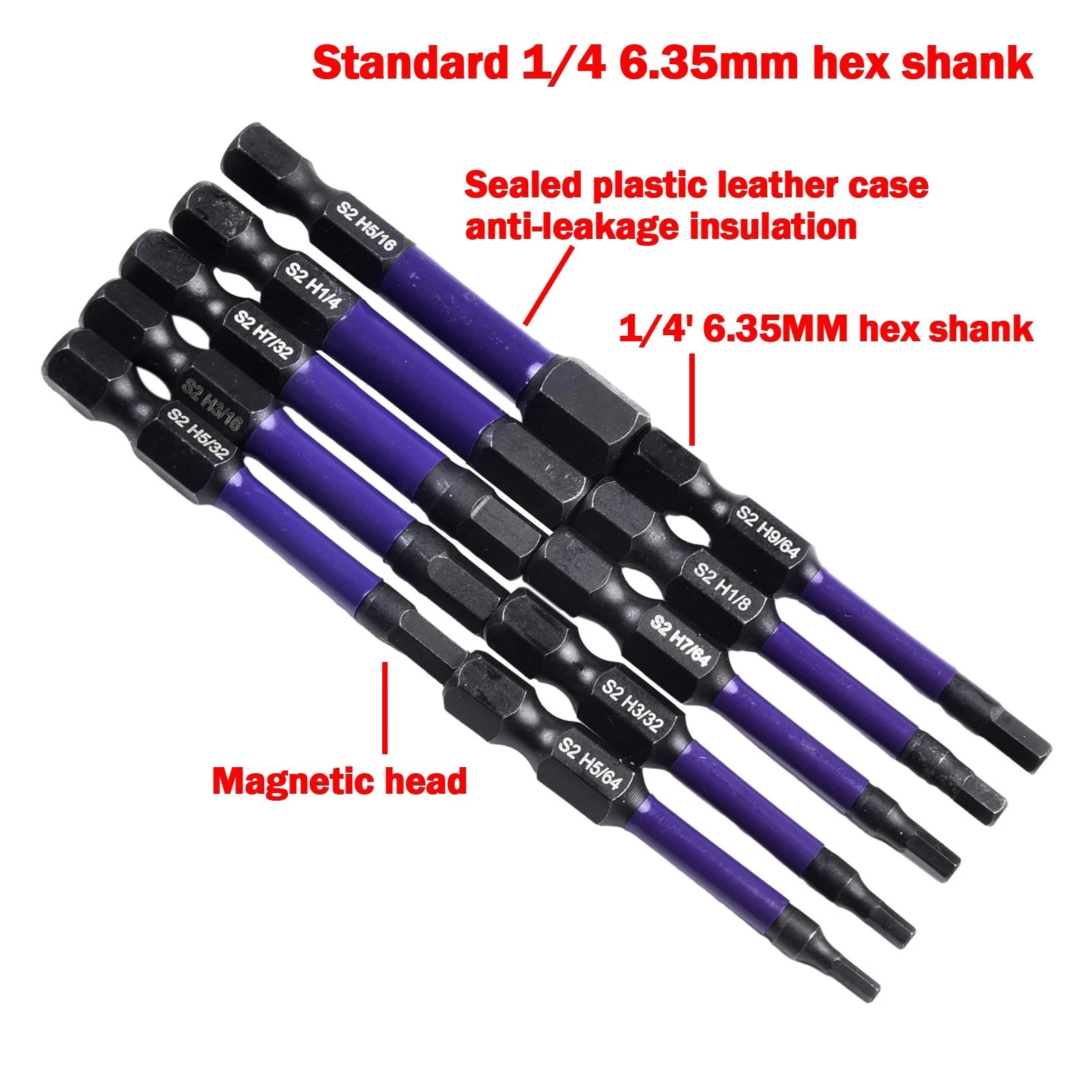 10-Piece Magnetic Screwdriver Bit Set - Wear Resistant