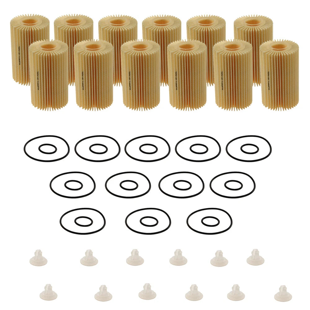 Set of 12 Engine Oil Filters for Toyota Lexus (OEM)
