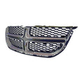 Replacement Black Chrome ABS Plastic Front Grille For 2011-2020 Dodge Caravan