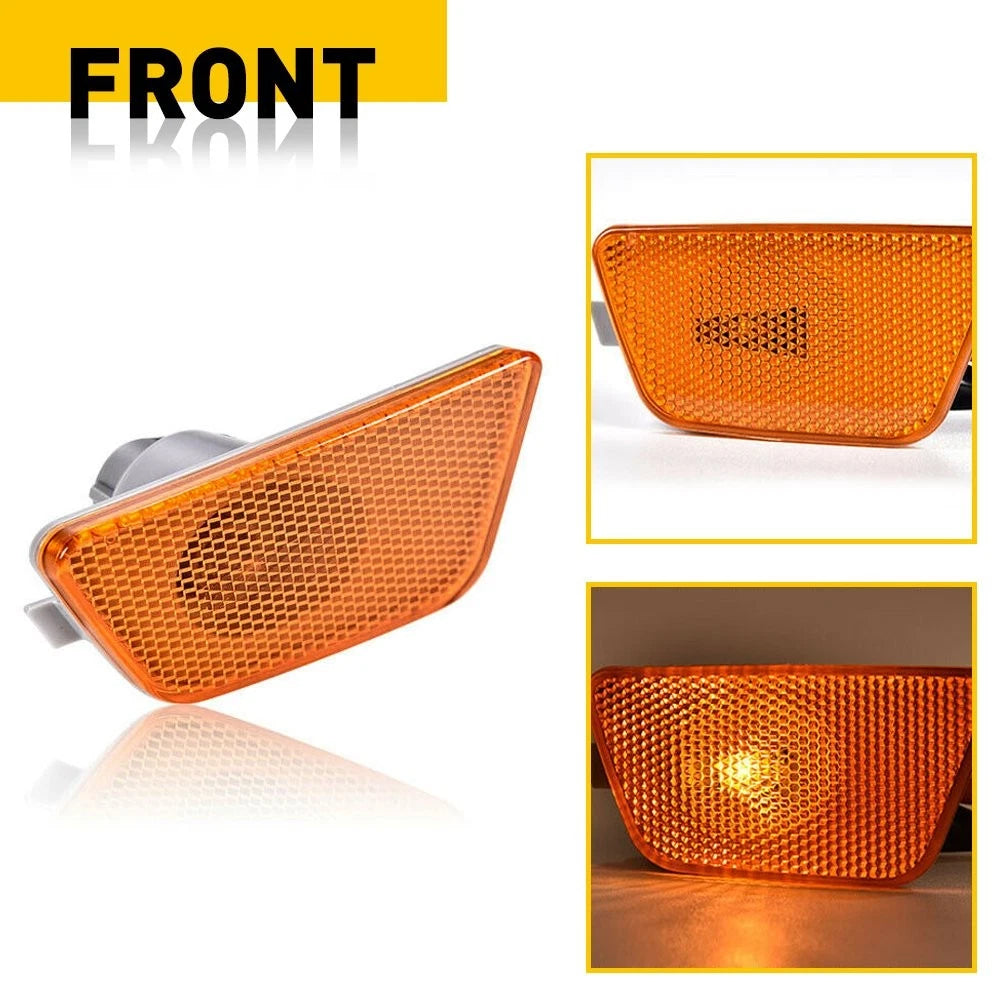 Set of 2 Amber Bumper Mounted Side Marker Lights for Chevrolet Cruze (2011–2016)