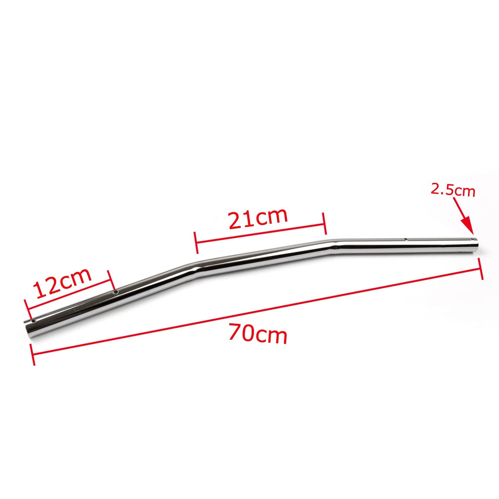 25mm Drag Handlebar 70cm Universal Chrome for Motorcycle Scooter