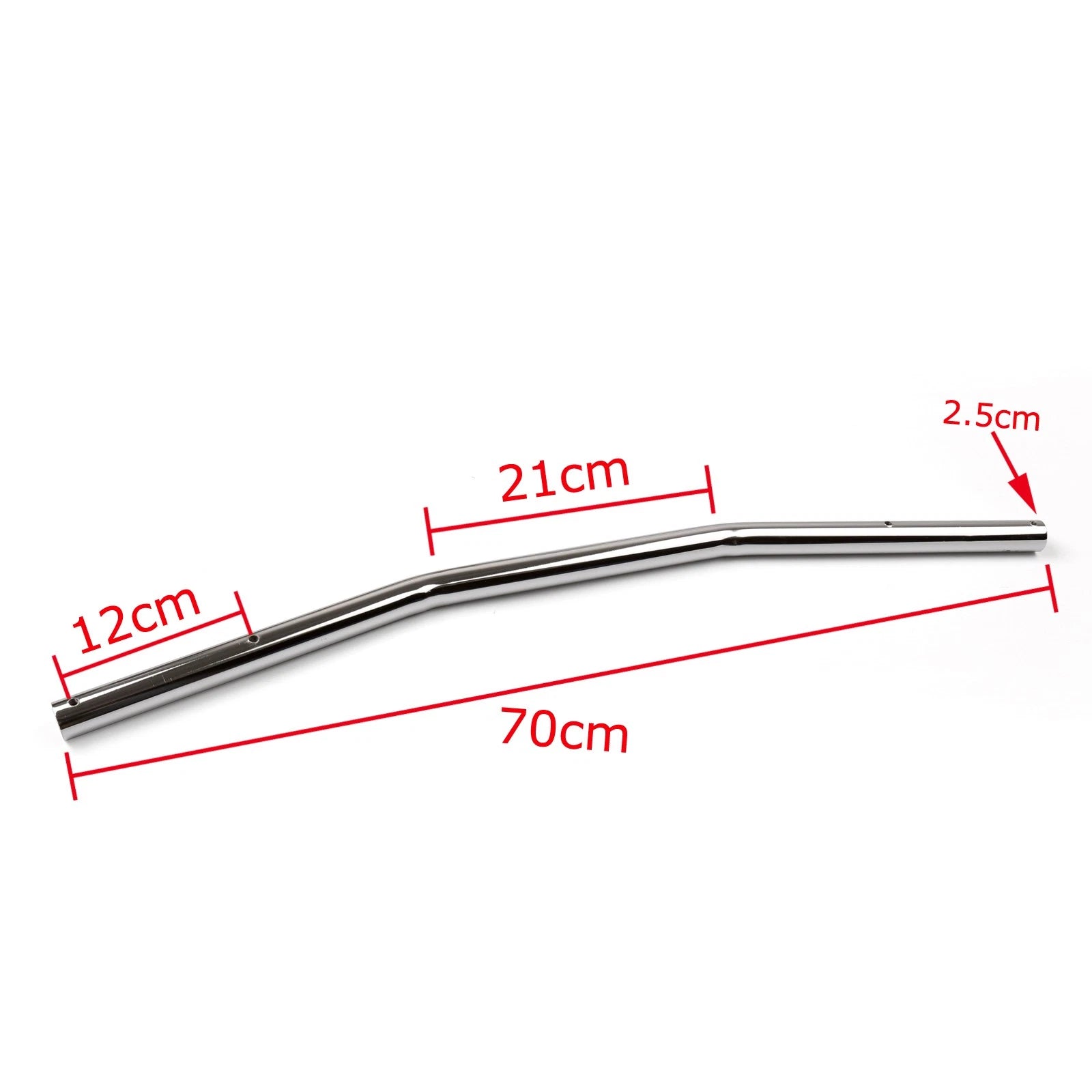 25mm Drag Handlebar 70cm Universal Chrome for Motorcycle Scooter
