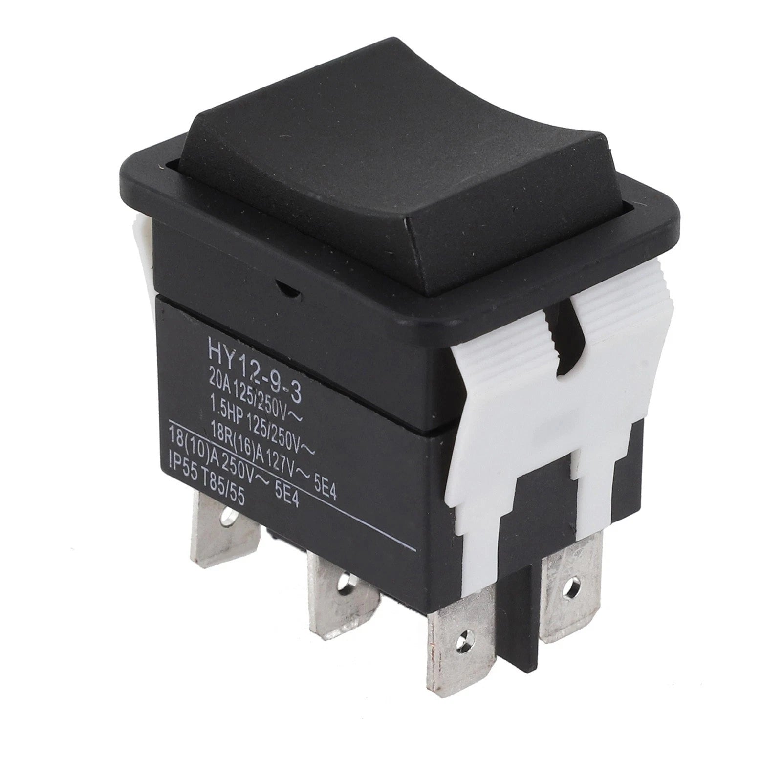 6 Pin Rocker Switch Rated 125/250V 20A for Universal Applications