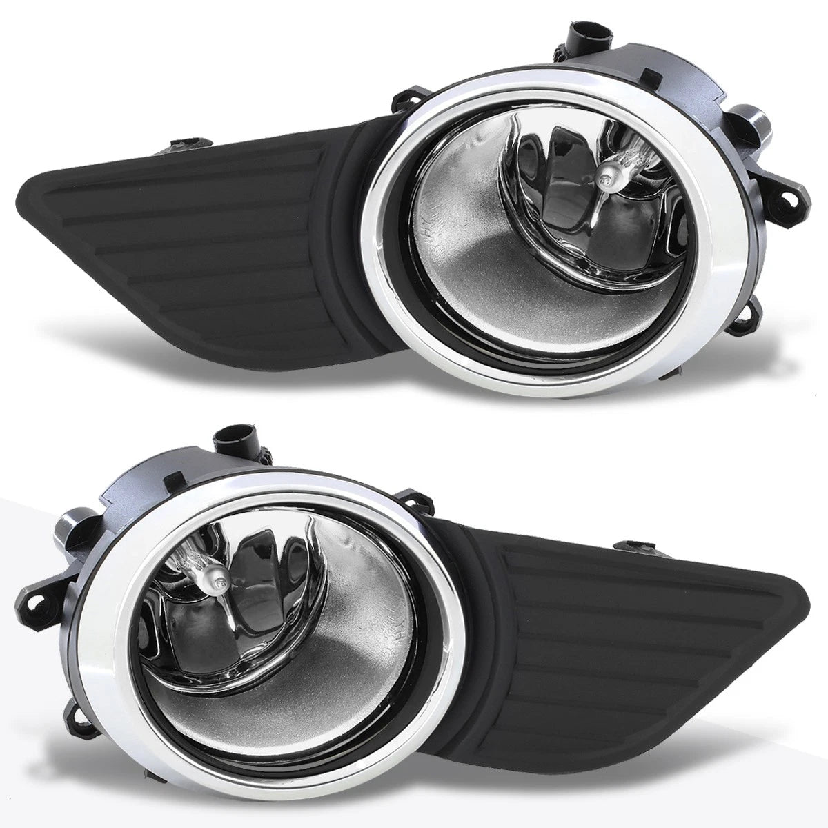 Clear Lens Front Bumper Fog Lights + Switch + Chrome Bezel for Sienna (2011–2017)