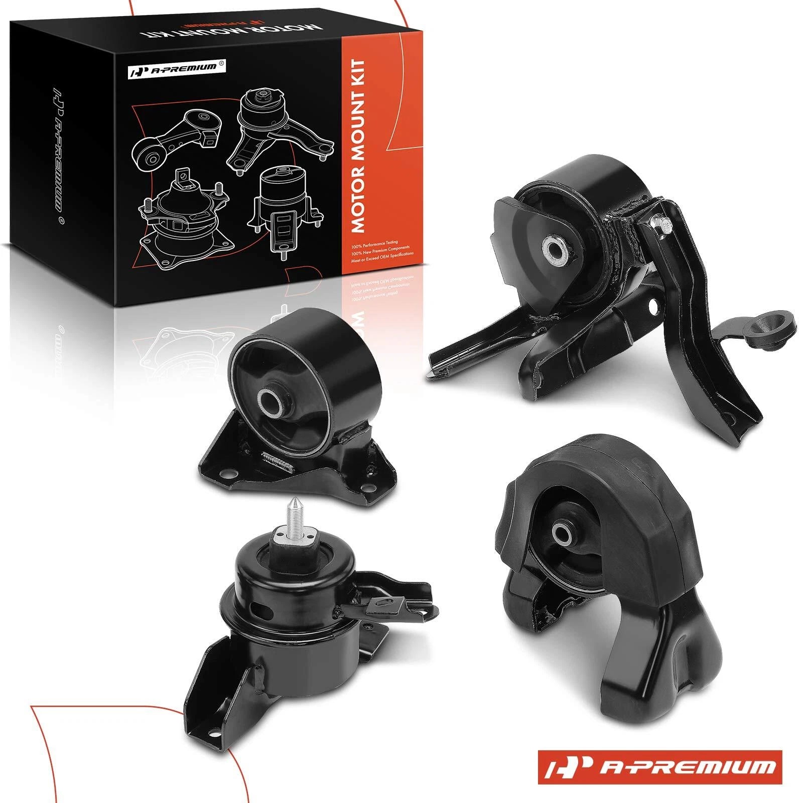 Set of 4 Engine Motor & Transmission Mounts for Kia Optima Magentis (2007–2010)