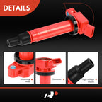 4x Red Ignition Coil for Toyota Camry Corolla Tacoma 4Runner (2012–2018)