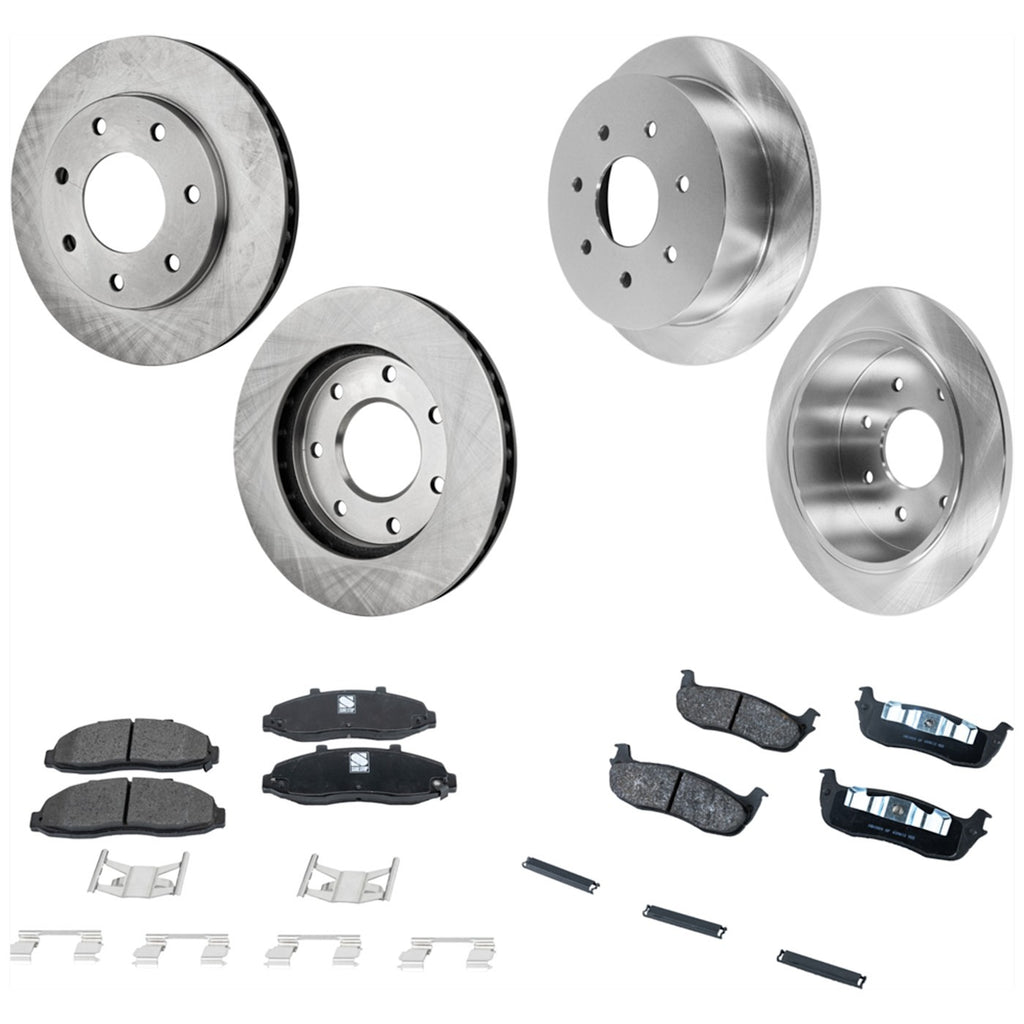 Brake Disc and Pad Kit for Ford F-150 (2000–2004) Front and Rear