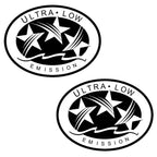Set of 2 Outboard Graphic Stickers for CA DOT (3.11"x 2.28")