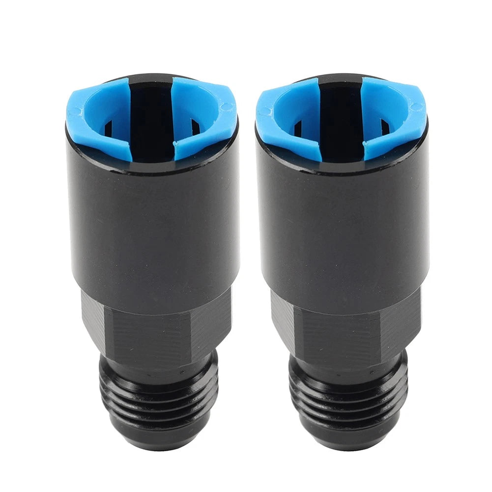 6AN Male to 3/8" Female EFI Fuel Rail Fitting for SAE Quick-Disconnect