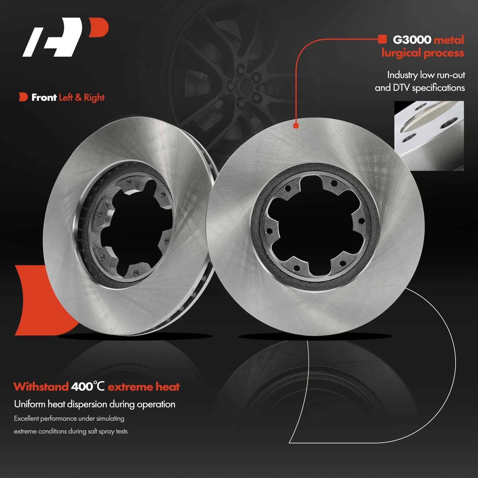 2X Front Disc Brake Rotors for Nissan Frontier (2003–2004) Pathfinder Xterra
