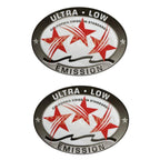 2X Outboard Graphic Sticker Red for Honda (California DOT)
