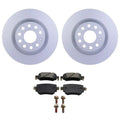 Set of 4 Hella Rear Rotors & Bosch QuietCast Ceramic Pads for Audi Q3 (2015–2020)