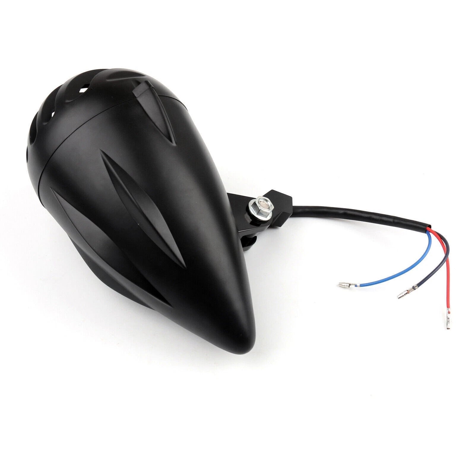5.5" Black Bullet Headlight Lamp for Bobber Chopper (Metric)
