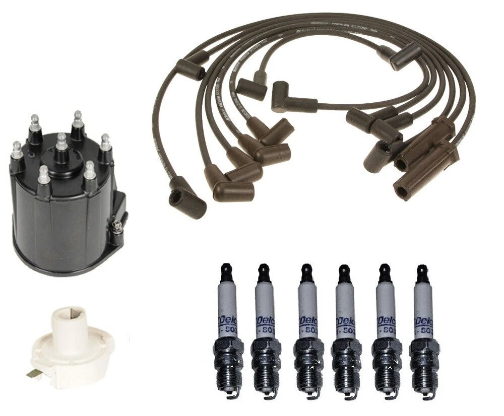 ACDelco Ignition Kit for Chevy GMC 4.3L (1996–2002) - Rotor, Cap, Wires, Plugs