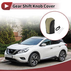 1 Pc Gear Shift Knob Cover for Nissan Murano (2009–2013) Black Beige Faux Leather