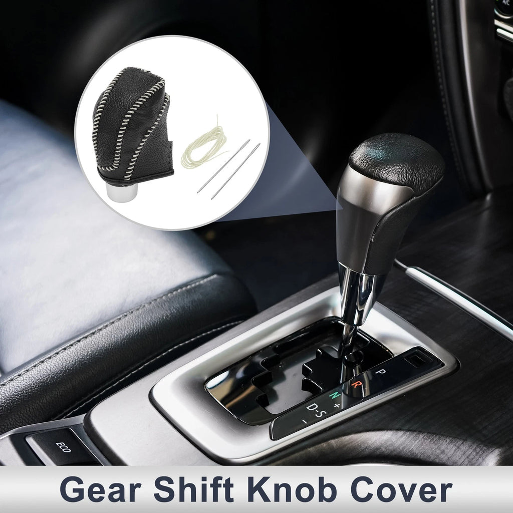 1 Pc Gear Shift Knob Cover for Subaru Impreza (2017–2023) Pebbled Black Beige