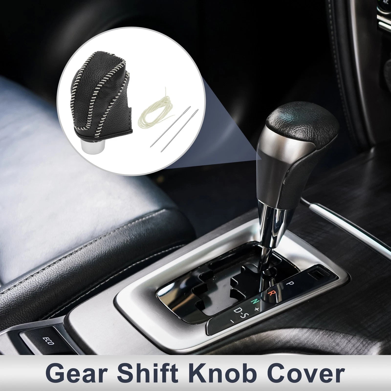 1 Pc Gear Shift Knob Cover for Subaru Impreza (2017–2023) Pebbled Black Beige