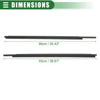 Set of 1 Window Weatherstrip Trim Seal Belt for Toyota (No. 681630C031/681640C031)
